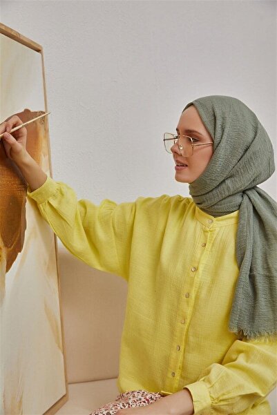 Şalland Bürümcük Mint Yeşili Ren(ÜTÜ ISTEMEYEN HAFİF YAPISI, HAVA ALAN ÖZEL DOKUSU GENİŞ EBATLI INCE HASSAS)