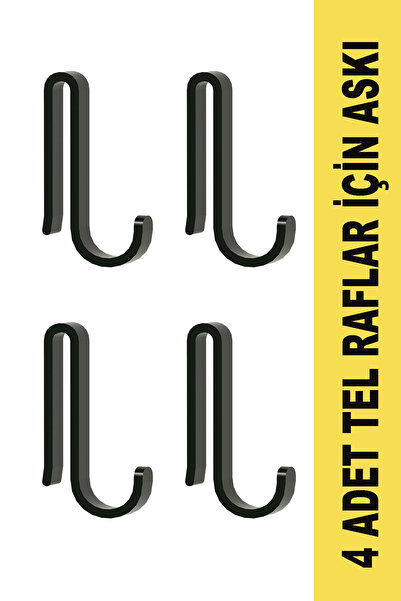 zabata 4 Adet Plastik Askı Metal Banyo Mutfak Rafları Için