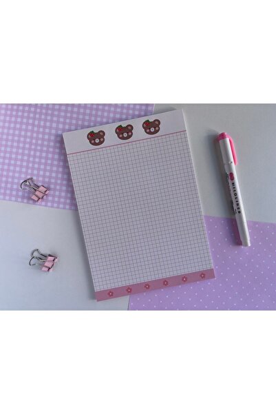 Efsu A5 Çilek Basic Ayıcık Memopad/notepad/defter