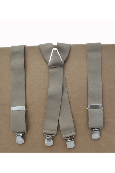 Kemer Dünyası Γερμανική μεταλλική κρεμάστρα παντελονιών με 4 κλιπ, μπεζ πολυτελής