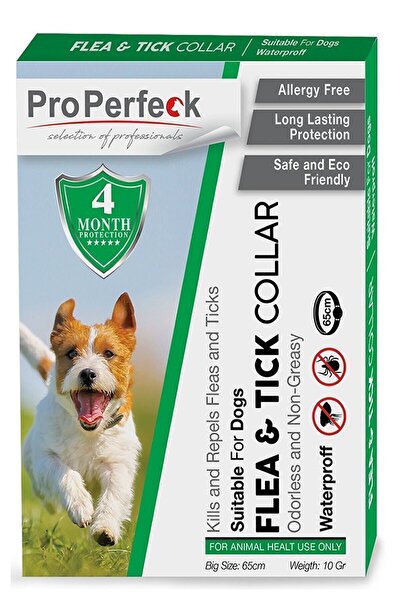 pro perfeck Köpekler Için Bitkisel Kene Pire Tasması 65 Cm