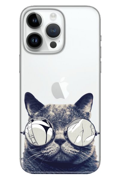 Cekuonline Case for iPhone 16 Pro Silicone Patterned 16 Pro Cover Cix Cat