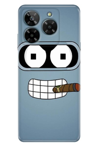 General Mobile Era 50 Compatible Case Silicone Printed Era50 Cover Robot Smoke