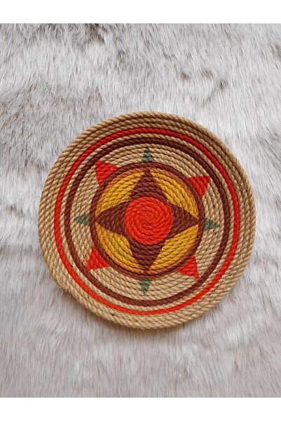 Joly El Yapımı Afrikan Tabak Etnik Hasır Tabak Seti Bohem Duvar Dekoru Afrika Tabak