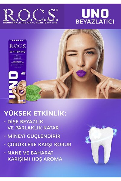 R.O.C.S. Rocs Uno Hızlı Beyazlatıcı Diş Macunu 74g