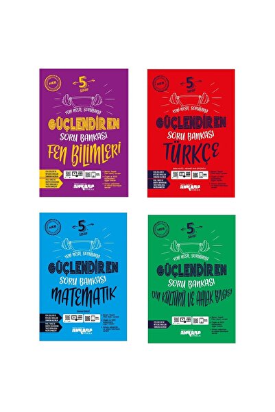 Ankara Yayıncılık 5. Sınıf Matematik - Türkçe - Fen - Din Güçlendiren Soru Se...