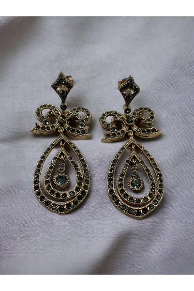 FAYRA ACCESSORIES Zirkon Taşlı Su Yolu Montur Küpe