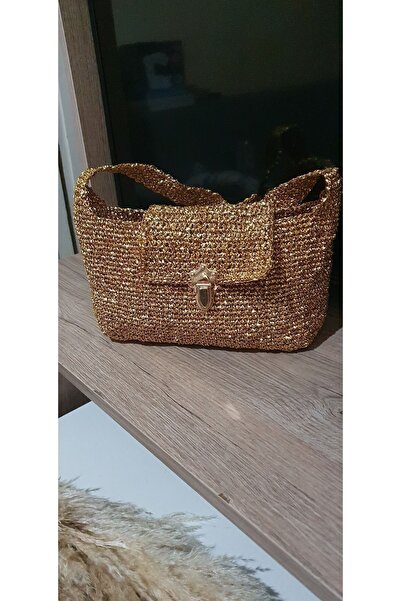 Knittingworld Şık çanta abiye çanta omuz çantası ışıltılı çanta