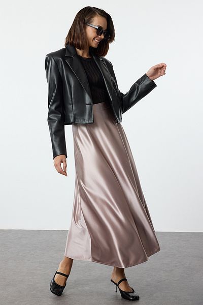 Trendyol Collection Mink a Line Midi Bell Cut szoknya - Twoaw25et00111