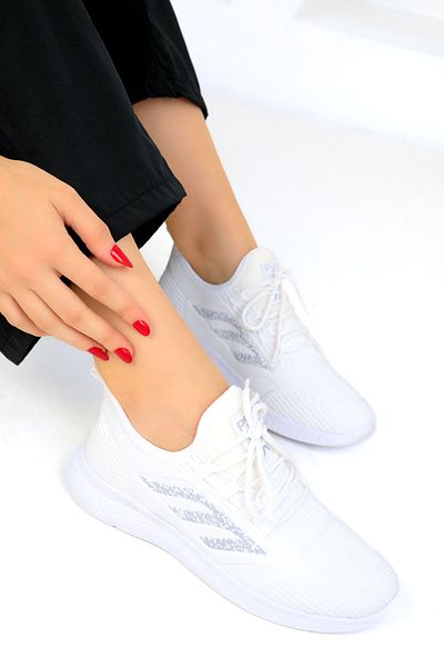 SOHO Women's White Sneakers - 19544 Model