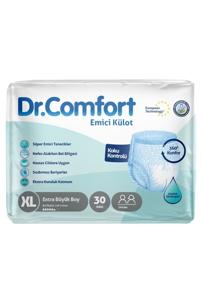 Dr.Comfort DR COMFORT 2LI PAKET KULOTLU HASTA BEZI 30LU X LARGE