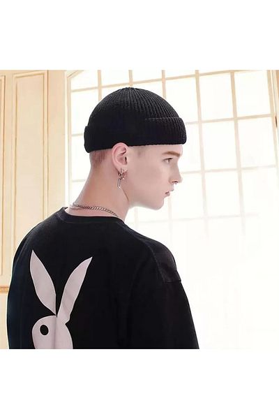 Köstebek Plain Black Short Beret