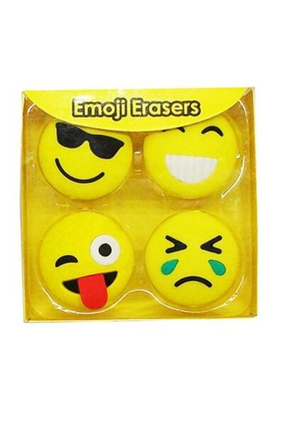 Tk Taros Vintage Label Emojili Silgi 4 Lü Paket