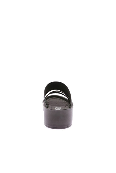 DGN Black Suede Women's Slippers - Throw Banded Cracked