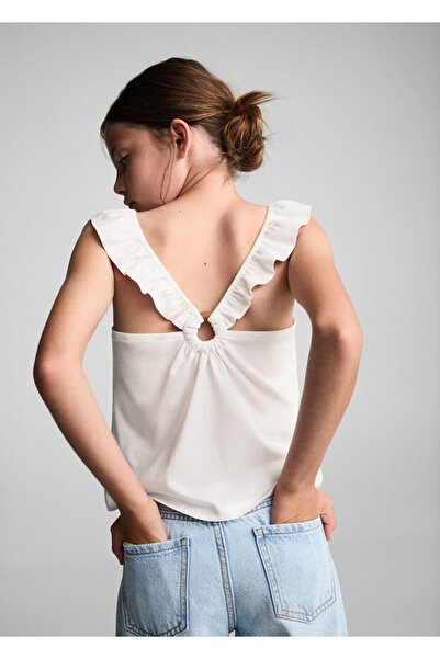 MANGO Kids Μπλούζα με λουράκι με βολάν