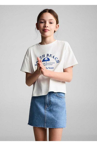 MANGO Kids Κεντητό T-Shirt