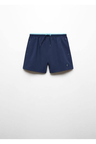 MANGO Kids Costum de baie albastru închis pentru copii