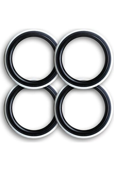 TEAMCAR Oto Lastik Yanağı Lüks Siyah Beyaz 15 Jant 4 Adet Yanak