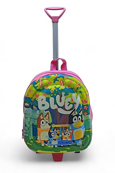 Baginn Anaokulu Çekçekli Sırt Çantası 3d Kabartmalı Kreş Kız Çocuk Çantası Bluey
