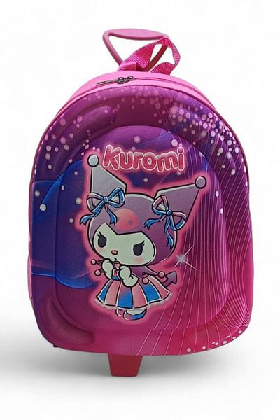 Baginn Kuromi - Rucsac cu relief 3D pentru fete cu racletă pentru grădiniță