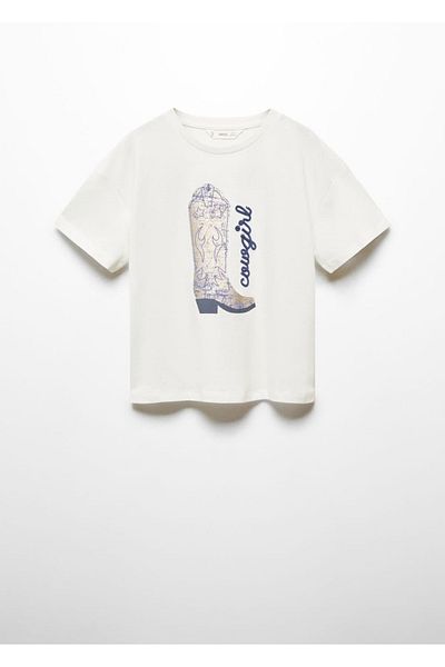 MANGO Kids T-Shirt με βαμβακερό σχέδιο
