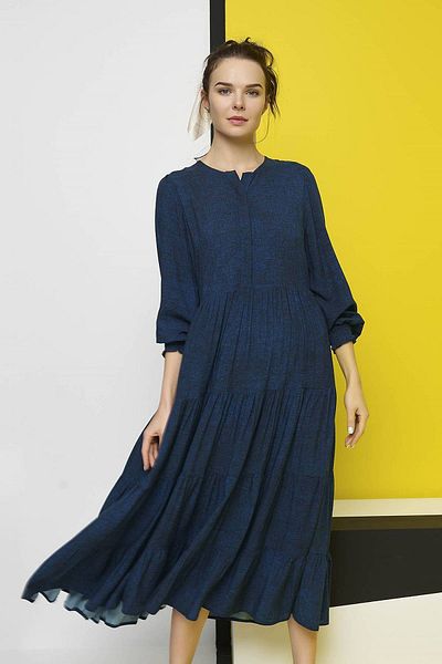 MONAMİSE Rochie maxi pentru femei Monokini bleumarin - 21042