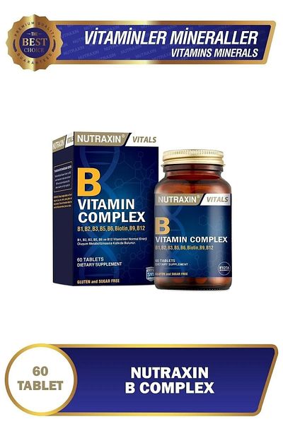 Nutraxin B Complex Vitamin - 60 Tablets 2 Pack