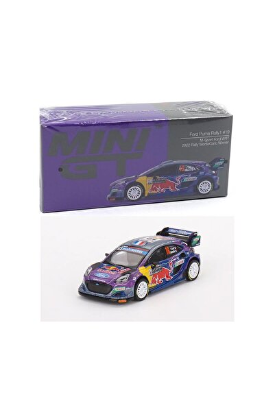 mini gt Ford Puma Rally1 #19 M-sport Ford Wrt 2022 Rally Montecarlo Winner Lhd