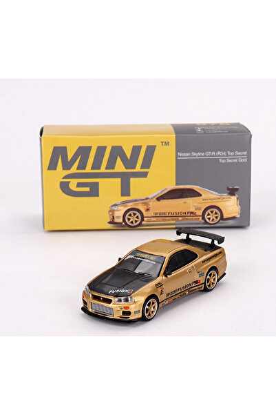 mini gt Nissan Skyline Gt-r R34 Top Secret Top Secret Gold Japan Exclusive