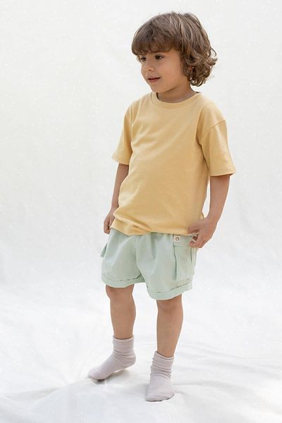 Little Gusto Oversize Children's T-Shirt Yellow