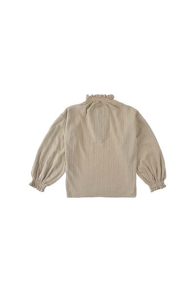 Little Gusto Oversize Children's Shirt Beige Organic Cotton