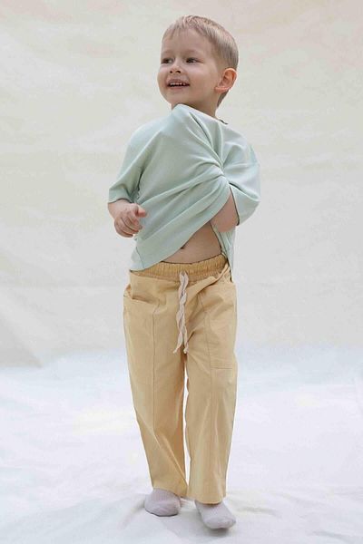Little Gusto Children's Pants Yellow Organic Cotton