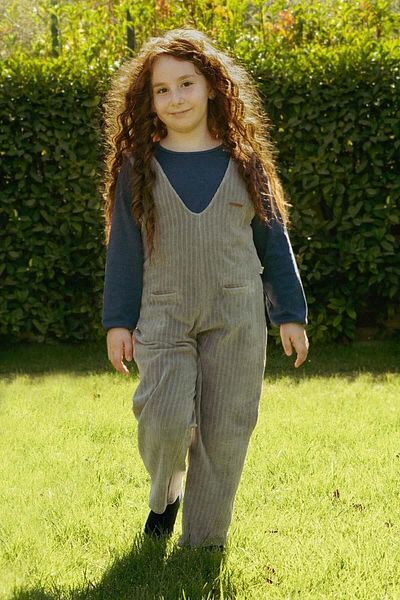 Little Gusto Velvet Salopet Kids Gray