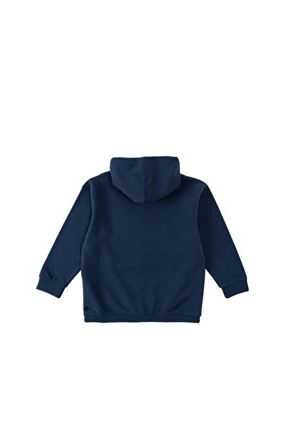 Little Gusto Pocketed Hooded Sweat Kids Navy Blue Organic Cotton