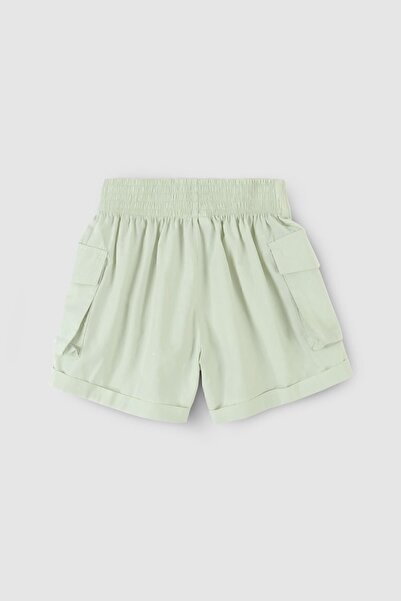 Little Gusto Children's Shorts with Cargo Pockets Green Organic Cotton