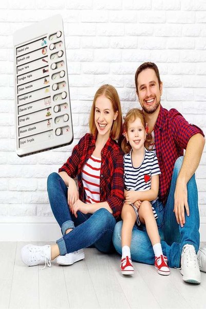 ULUSAL TOYS Daily Routine Checklist for Kids - Educational Toy and Wooden To-Do List