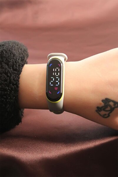 ZAVİRA Dijital Çocuk Kol Saati Su Geçirmez Dokunmatik Çift Renkli Yumuşak Kordon