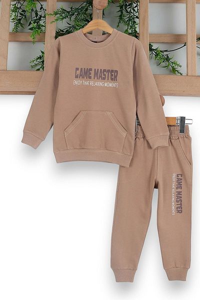 voyyo kids baby Boy's Tracksuit Set 3-10 Spring - Crew Neck, Long Sleeve, Back Printed