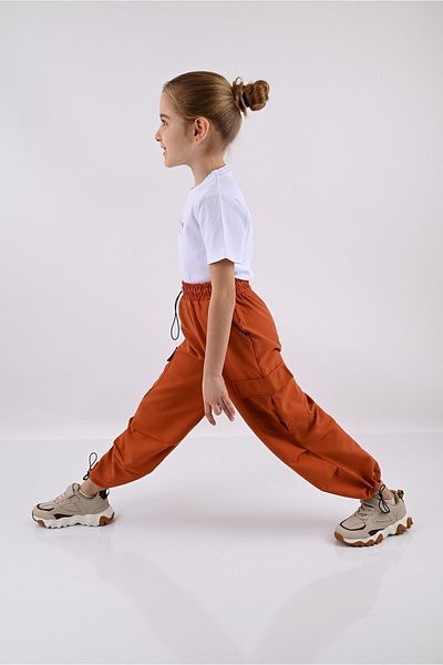 Ege Bebek GIRL'S SOFT TROUSERS SUMMER SHORT SLEEVE T-SHIRT TROUSERS SET 5-12 YEARS (NARROW FIT)