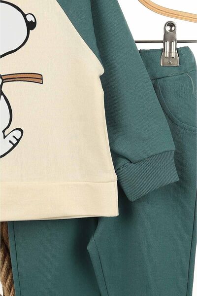 voyyo kids baby Σετ αθλητικής φόρμας Boy's Snoopy με στάμπα Oversize Cut Bottom Top