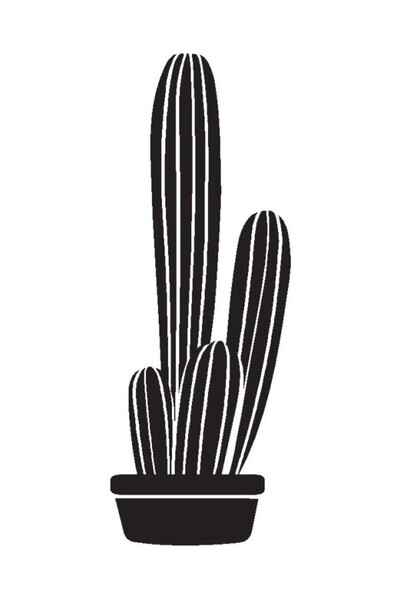 Generic Brand 20x54 cm Pot Flower Cactus - Auto-Motor-Laptop-Wall-Decor (Type 2)