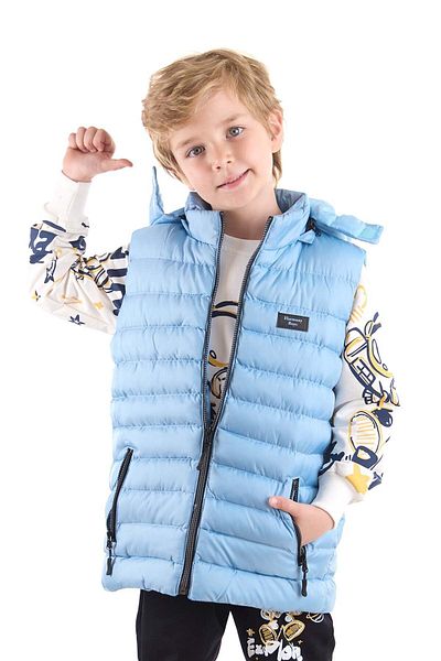 AHENGİM Aufblasbare Weste mit Kapuze für Jungen – Modetrend Ak 215051