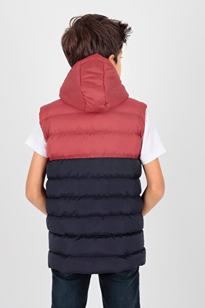 AHENGİM Boy's Stranger Embroidered Puffer Vest - Ak 216162
