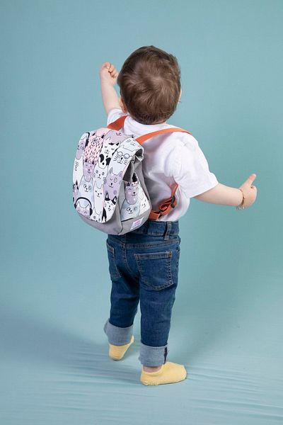 m montefair 0-7 Years Old Daily Cat Faces 101 Children's Backpack 22X20X13 - (0-1-2-3-4 Years)