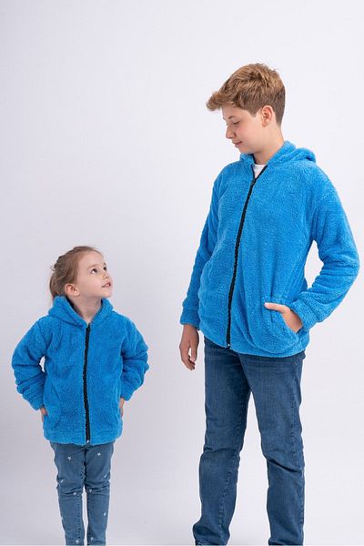 Sweets Collection Unisex Fete Băieți Copii mici cu glugă Buzunar Fleece Welsoft Plush Jacket Cardigan