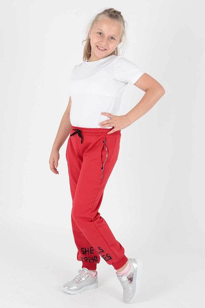 AHENGİM Girl's TrEndy PrintEd SwEatPants - PocKEts, LacEs, Elastics, SKinny LEgs 722422