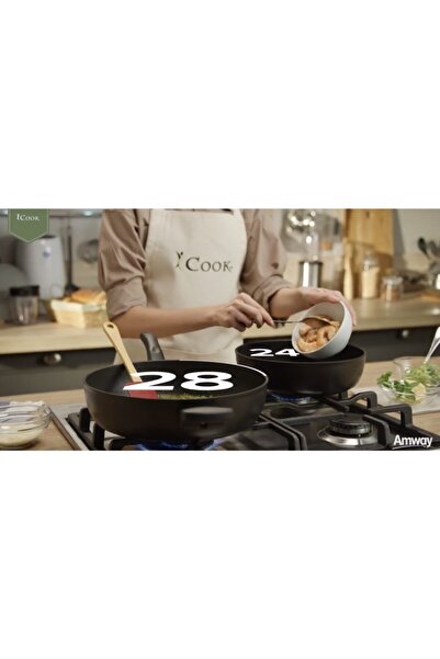 Amway Icook Kapaklı Yapışmaz Tava 24 Cm.