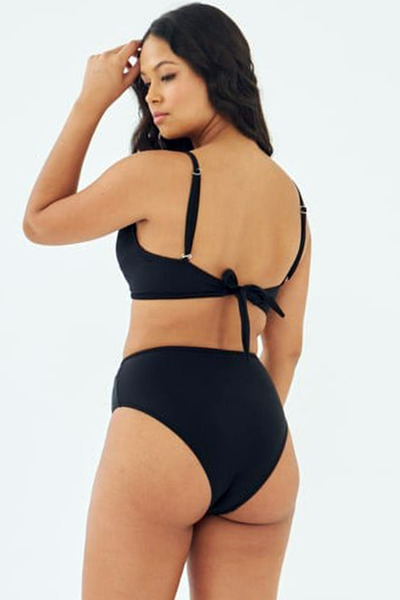 CoolLook Kapsız Desteksiz Üçgen Askılı Üst Yüksek Bel Bağlamalı Slip Alt Rahat Toparlayıcı Bikini Takım