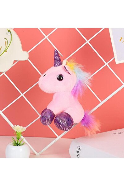 e-life shop Ithal Kumaş Sevimli Camgöz Boynuzlu Pegasus Unicorn Figür Peluş Oyuncak Oyun & Uyku Arkadaşı 28 Cm.