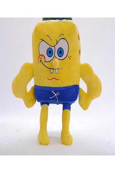 e-life Imported Fabric Colorful 3D Sponge Bob Figure Plush Toy Types Sleeping & Playmate 50 cm